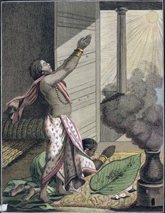 مهرجان Pongol ، الهند ، من "Voyage aux Indes، Orientales et la Chine" ، بواسطة Pierre Sonnerat ، محفور بواسطة Poisson ، نشر 1782 (نقش الألوان) بواسطة بيير سونيرات